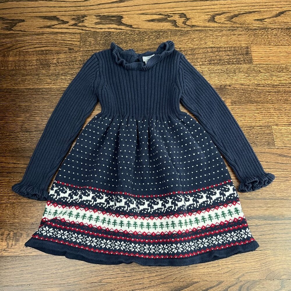 Tahari 4T Christmas Long Sleeve Sweater Dress